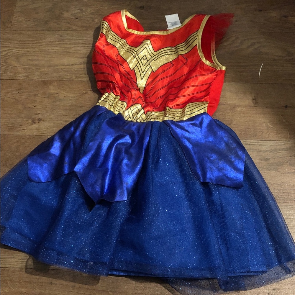 Kids Red and Blue Superhero Dress Costume - Wonder-Inspired